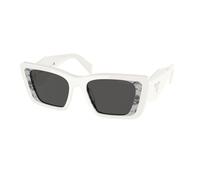 Prada Donna Prada PR 08YS 02V5S0 Occhiali da sole Acetato Bianco Grigio Farfalla Normale