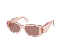 Prada Donna Prada PR 17WS 19Q10D Occhiali da sole Acetato Rosa Marrone Squadrata Normale