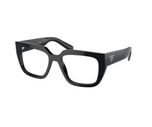 Prada Donna Prada PR A03V 16K1O1 Montature da vista Acetato Nero Geometrica Normale