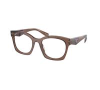 Prada Donna PR A05V 17O1O1 Montature da vista Acetato Marrone Trasparente Geometrica Normale