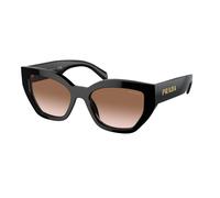 Prada Donna Prada PR A09S 1AB0A6 Occhiali da sole Acetato Nero Marrone Farfalla Normale Sfumato
