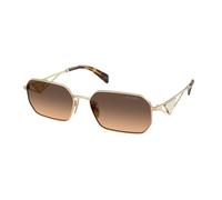 Prada Donna Prada PR A51S ZVN50C Occhiali da sole Acciaio Oro Marrone Geometrica Normale Sfumato