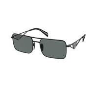 Prada Donna Prada PR A52S 1AB5Z1 Occhiali da sole Metallo Nero Grigio Squadrata Polarizzata