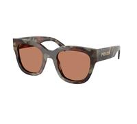 Prada Donna Prada PR C04S 22F90Q Occhiali da sole Acetato Tartaruga Marrone Squadrata Normale