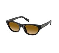 Prada Donna Prada PR C08S 16K10X Occhiali da sole Acetato Nero Giallo Cat Eye Normale Sfumato