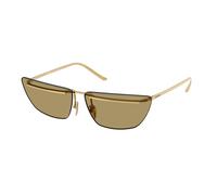 Prada Donna Prada PR C52S 5AK70G Occhiali da sole Metallo Oro Verde Farfalla Normale