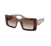 Prada Donna Prada PR D01S 00K10S Occhiali da sole Acetato Tartaruga Marrone Squadrata Normale Sfumato