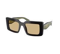 Prada Donna Prada PR D01S 03K10R Occhiali da sole Acetato Nero Giallo Squadrata Normale