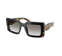 Prada Donna Prada PR D01S 0CD80L Occhiali da sole Acetato Nero Grigio Squadrata Normale Sfumato
