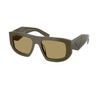 Prada Pr D04su Occhiali Da Sole Donna Verde Rettangolari Giallo 53mm
