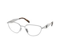 Prada Donna Prada PR D52V 1BC1O1 Montature da vista Metallo Argento Trasparente Geometrica Normale