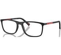 Prada Linea Rossa Uomo PS 03QV DG01O1 Montature da vista Iniettato Nero Trasparente Squadrata Normale