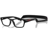 Prada Linea Rossa Uomo PS 03RV 1BO1O1 Montature da vista Iniettato Nero Trasparente Pillow Normale