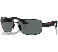 Prada Linea Rossa Uomo PS 50ZS 1AB02G Occhiali da sole Metallo Nero Grigio Pillow Polarizzata