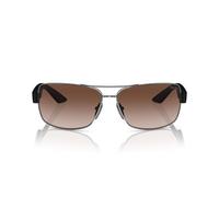 Prada Linea Rossa Ps 50zs Occhiali Da Sole Uomo Grigio Geometrico Marrone 65mm