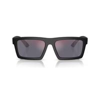 Prada Linea Rossa Ps A07s Occhiali Da Sole Uomo Nero Rettangolari Rosso 58mm