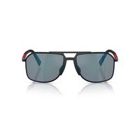 Prada Linea Rossa Ps B51s Occhiali Da Sole Uomo Nero Pilot Blu 56mm