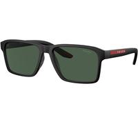 Prada Linea Rossa Uomo PS 05YS DG006U Occhiali da sole Iniettato Nero Verde Squadrata Normale