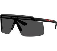 Prada Linea Rossa Uomo PS B06S 1BO06F Occhiali da sole Iniettato Nero Grigio Squadrata Normale