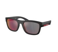 Prada Linea Rossa Uomo Prada Linea Rossa PS 01ZS DG008F Occhiali da sole Nylon Nero Grigio Pillow Specchiate