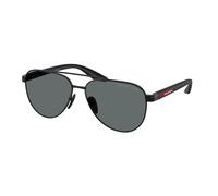 Prada Occhiali da Sole PSA52S 1AB5Z1 Linea Rossa Nero/Grigio Scuro Unisex Polarizzati 58/14/145