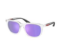 Prada Linea Rossa Uomo Prada Linea Rossa PS B09SU 14V60Z Occhiali da sole Iniettato Trasparente Viola Pillow Normale Specchiato