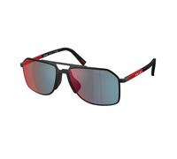 Prada Linea Rossa Uomo Prada Linea Rossa PS B51S 1BO08F Occhiali da sole Metallo Nero Grigio Pilot Specchiate