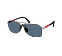 Prada Linea Rossa Uomo Prada Linea Rossa PS B51S 5AV06A Occhiali da sole Metallo Grigio Blu Pilot Normale