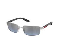 Prada Linea Rossa Uomo Prada Linea Rossa PS B54S 1BC11A Occhiali da sole Metallo Argento Argento Squadrata Normale Specchiato