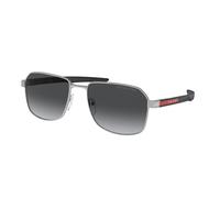 Prada Linea Rossa Uomo PS 54WS 1BC06G Occhiali da sole Metallo Argento Grigio Squadrata Polarizzata Sfumato