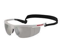 Prada Linea Rossa Uomo PS A02S 14Z05A Occhiali da sole Iniettato Grigio Grigio Pillow Specchiate