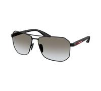 Prada Linea Rossa Uomo PS A53S 1BO5O0 Occhiali da sole Metallo Nero Grigio Pilot Normale Sfumato