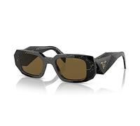 Prada Occhiali da Sole PR 17WS Black Yellow Marble/Dark Brown 49/20/145 donna