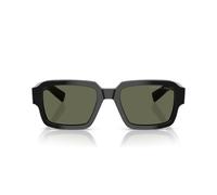 Prada Pr 02zs Occhiali Da Sole Uomo Nero Geometrico Verde 52mm Polarizzato