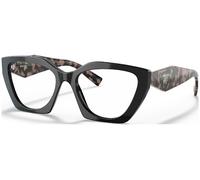 Prada Donna PR 09YV 21B1O1 Montature da vista Acetato Nero Trasparente Geometrica Normale