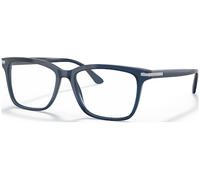 Prada Uomo PR 14WV 08Q1O1 Montature da vista Acetato Blu Trasparente Squadrata Normale