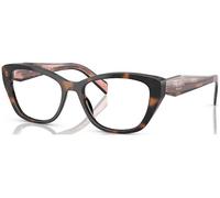 Prada Donna PR 19WV 23A1O1 Montature da vista Acetato Tartaruga Trasparente Cat Eye Normale