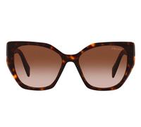 Prada Pr 19zs Occhiali Da Sole Donna Avana Geometrico Marrone 55mm