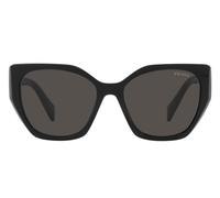 Prada Pr 19zs Occhiali Da Sole Donna Nero Geometrico Grigio 55mm