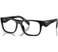 Prada Uomo PR 22ZV 16K1O1 Montature da vista Acetato Nero Trasparente Pillow Normale