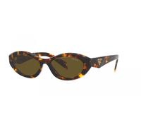Prada Donna PR 26ZS 14L09Z Occhiali da sole Acetato Verde Marrone Geometrica Normale