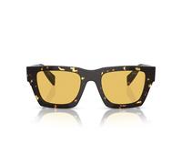 Prada Pr A06s Occhiali Da Sole Uomo Nero Squadrato Giallo 50mm