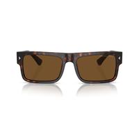 Prada Pr A10s Occhiali Da Sole Uomo Avana Geometrico Marrone 57mm Polarizzato