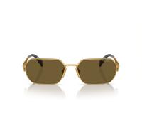 Prada Pr A51s Occhiali Da Sole Donna Oro Geometrico Marrone 58mm