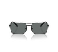 Prada Pr A52s Occhiali Da Sole Donna Nero Geometrico Grigio 56mm Polarizzato