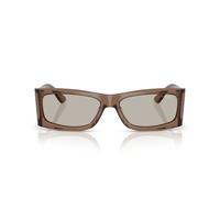 Prada Pr B03s Occhiali Da Sole Uomo Marrone Rettangolari Marrone 56mm