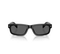 Prada Pr B11s Occhiali Da Sole Uomo Nero Rettangolari Nero 55mm