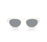 Prada Pr B15s Occhiali Da Sole Donna Bianco Squadrato Grigio 51mm