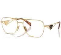 Prada Donna PR B50V 5AK1O1 Montature da vista Acciaio Oro Trasparente Pilot Normale