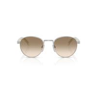 Prada Pr B52s Occhiali Da Sole Donna Argento Ovali Giallo 49mm